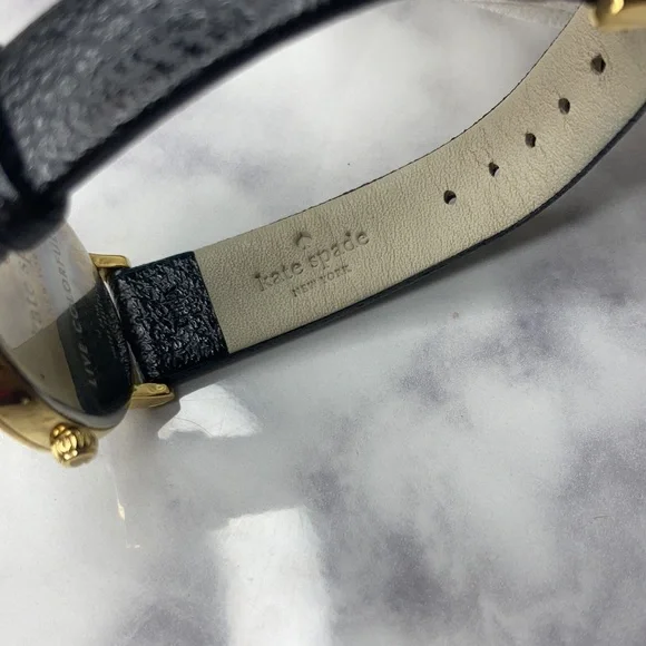 🆕 NWOB Kate Spade Black Genuine Leather Watch - Picture 8 of 9
